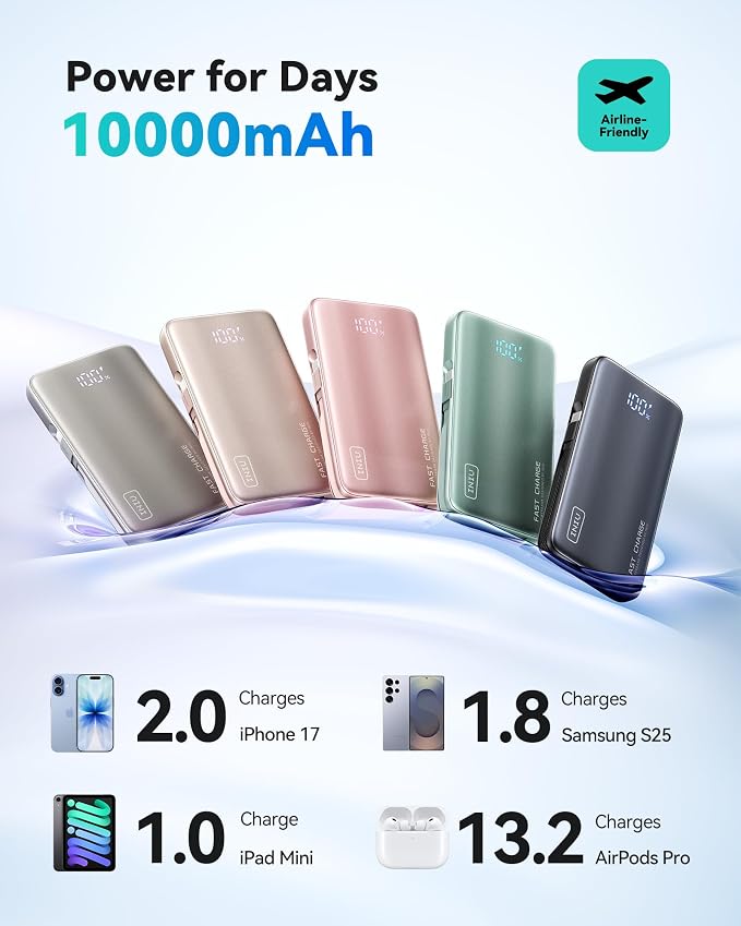 INIU Portable Charger, Ultra Slim & Small 45W Fast Charging Power Bank - Image 6