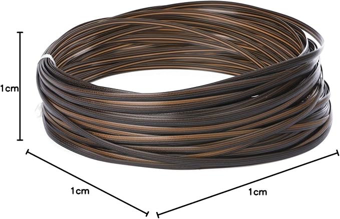 120 Ft Wicker Repair Kit, Plastic Wicker Repair Supplies, Gradient Dark Brown - Image 2