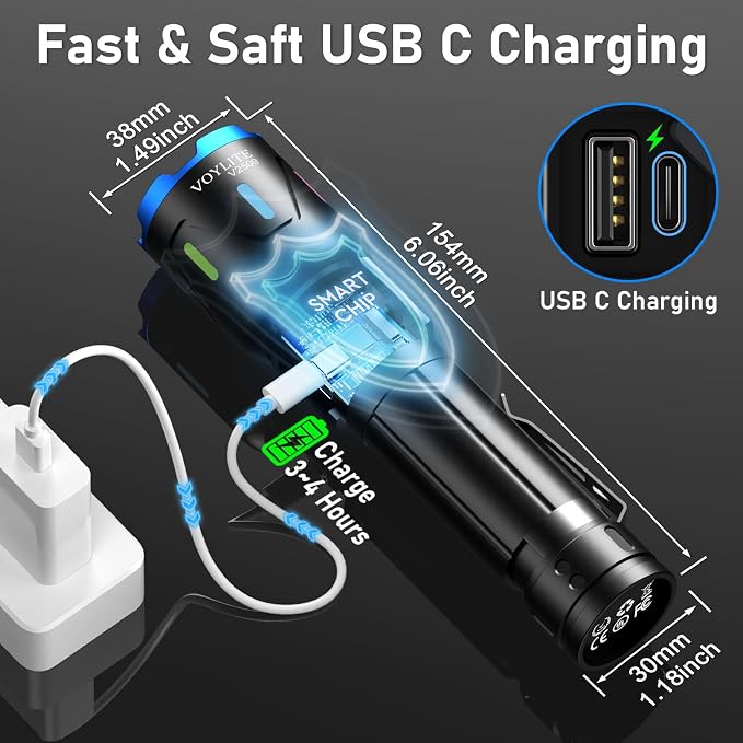 Flashlights High Lumens Rechargeable 5000mAh - Image 4