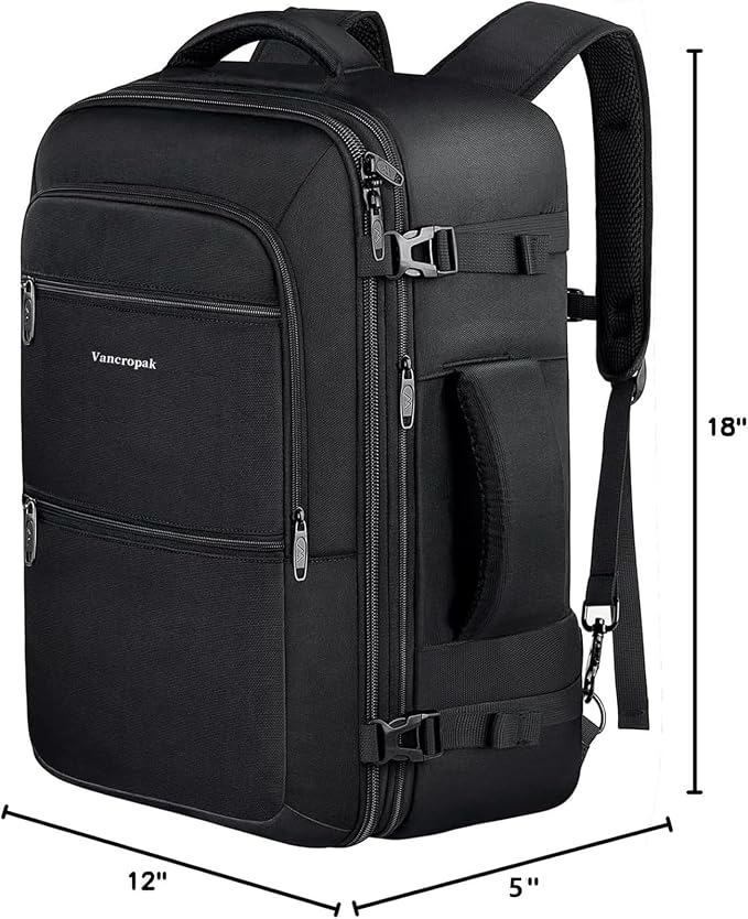 Vancropak 35L Carry on Bags for Airplanes, Luggage Backpack for Travel - Image 2