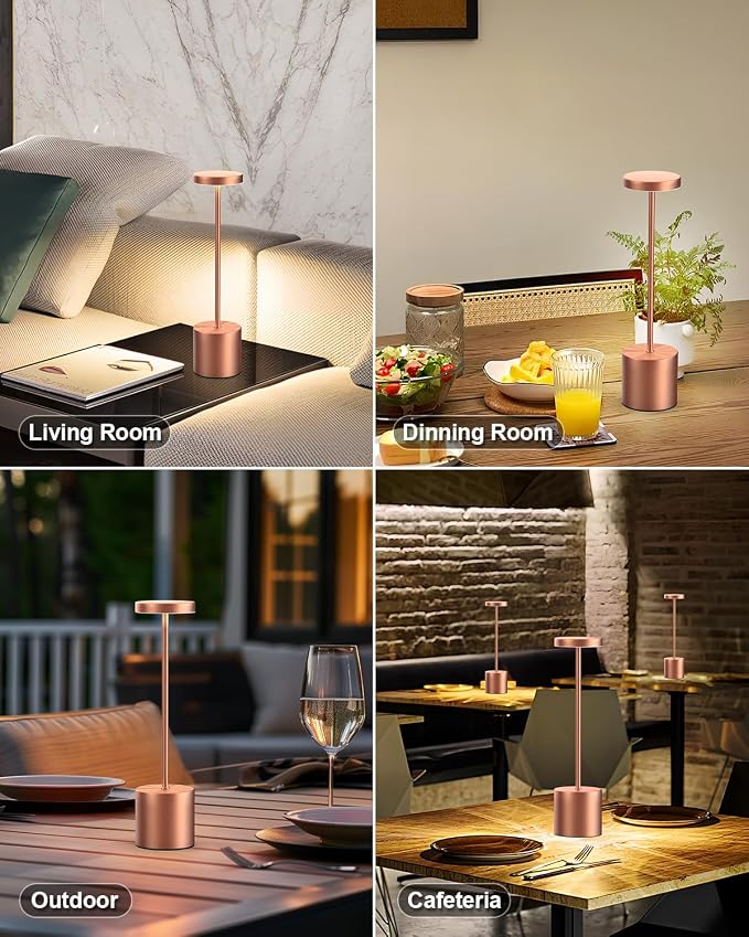 Cordless Table Lamps Rechargeable Set of 2, Portable LED Desk Lamp, 5000mAh - Image 9