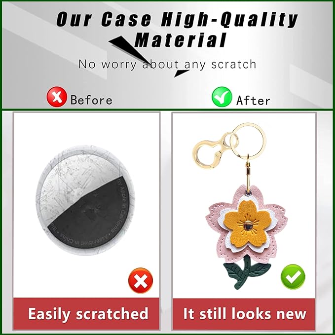 BORKUANA Leather Keychain Holder Case Compatible - Image 3