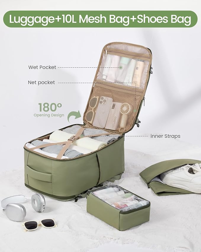 LOVEVOOK 50L Travel Backpack for Women & Men, Airline Approved Carry On Backpack - Image 3