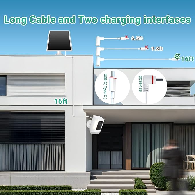 Solar Panel for Ring Camera, 6W Solar Charger - Image 6