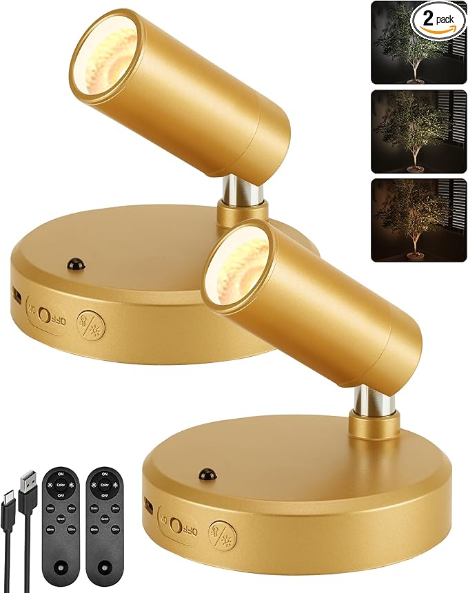 EZVALO LED Spotlight Indoor, 5500mAh Rechargeable Battery-Powered Uplights by EZVALO