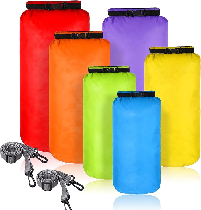 Shappy 6 Pcs Waterproof Dry Bag Set Ultralight Stuff Sack 20/15/10/8/5/3L by Shappy
