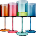 Unbreakable Stemmed Square Tritan Acrylic Floating Wine Glasses European Style by Khen