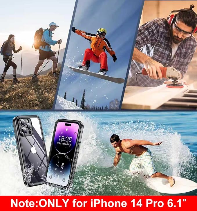 SPIDERCASE Only Designed for iPhone 14 Pro Case Waterproof, Built-in Lens & - Image 8