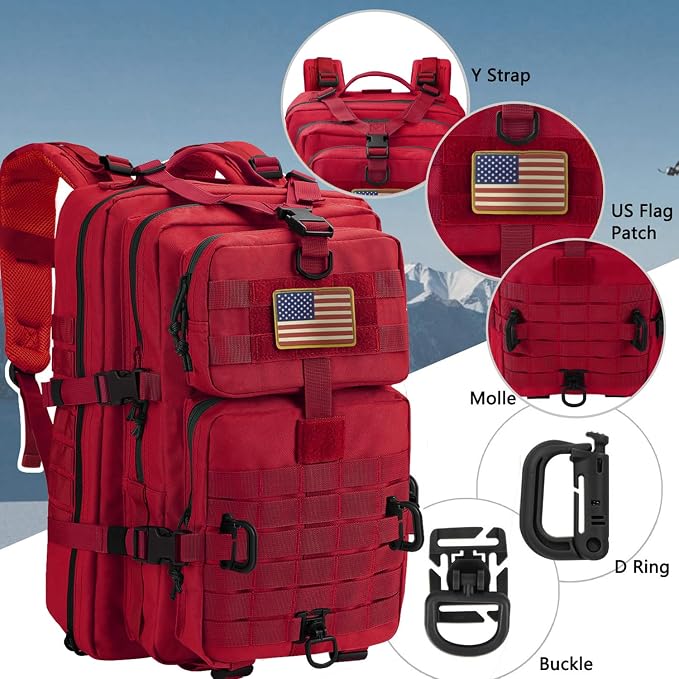 Hannibal Tactical MOLLE Assault Backpack, Tactical Backpack Military Army - Image 4