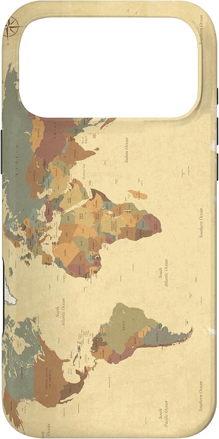Globe Map Smartphone Cell Cover Gift World Map Pattern Phone Case by Unknown