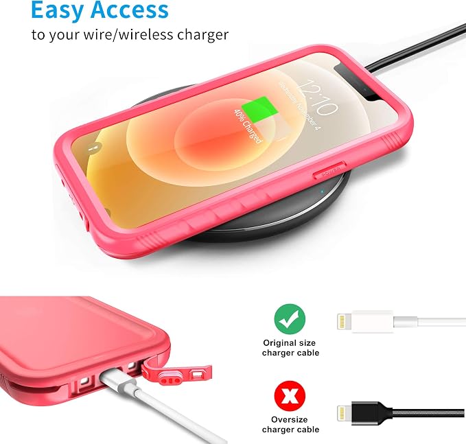 SPORTLINK for iPhone 12/12 Pro Waterproof Case, Full Body Shockproof Dustproof - Image 5