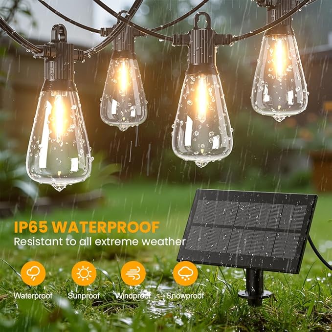100FT Solar String Lights Outdoor Waterproof IP65 - Image 3