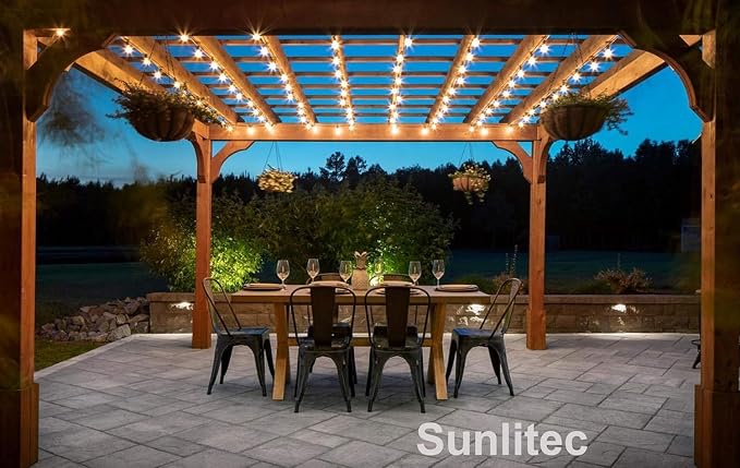 Sunlitec Solar String Lights Waterproof LED Indoor/Outdoor Hanging Umbrella - Image 5