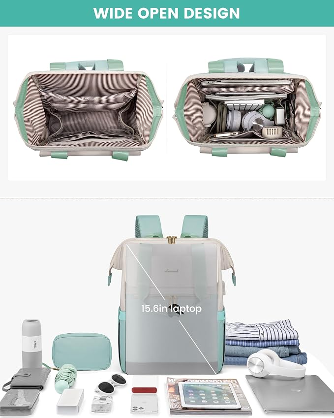 LOVEVOOK Laptop Backpack for Women, 15.6 Inch Work Laptop Bag - Image 8