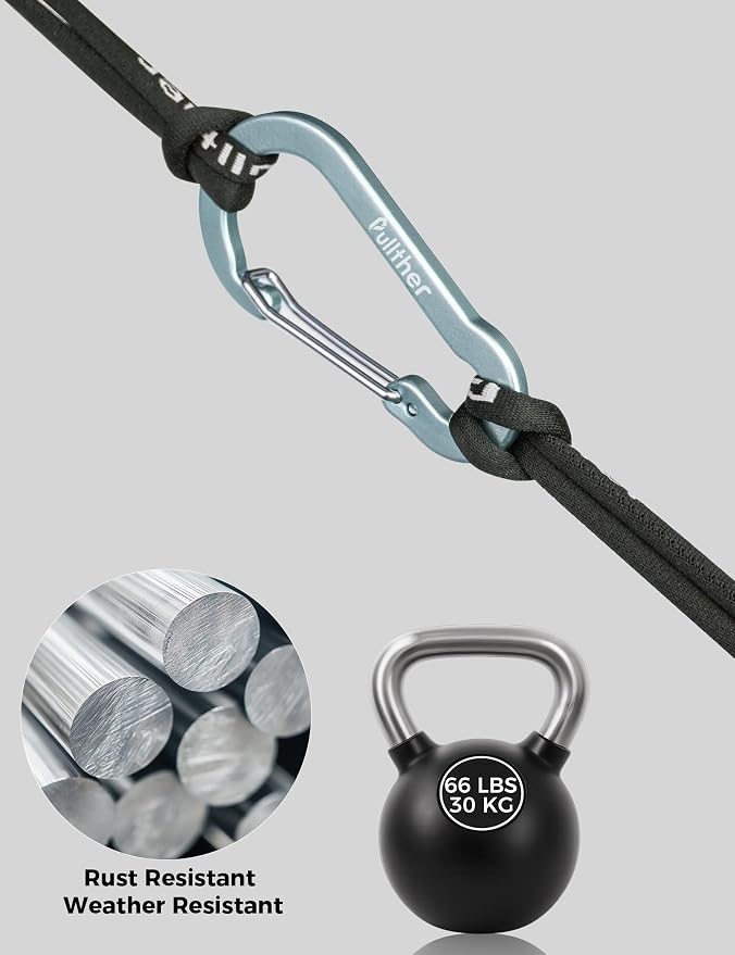 9PCS Carabiner Keychain Clip, 2.7" Large Aluminum Carabiner Clips - Image 7