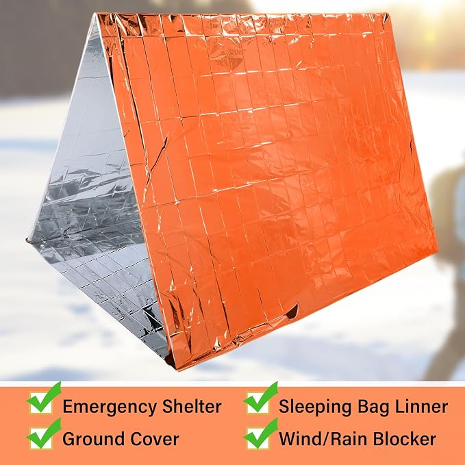 Chumia Emergency Thermal Blanket Bulk 83 x 63 Gigantic Foil Space Blanket - Image 5