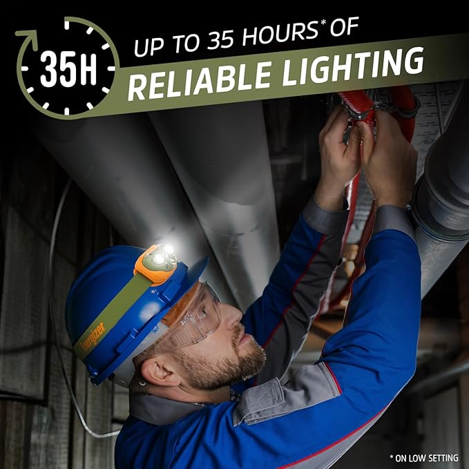 Energizer LED Headlamp PRO, IPX4 Water Resistant Headlamps, High-Performance - Image 2