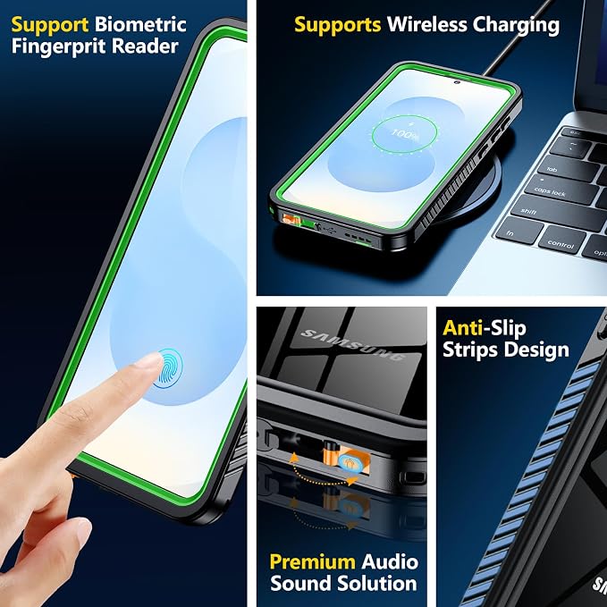 SPIDERCASE Designed for Samsung Galaxy S25 Case Waterproof, Built-in Full - Image 7