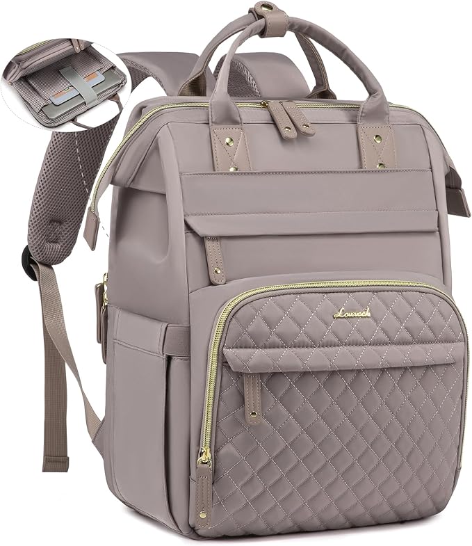LOVEVOOK Laptop Backpack for Women, 15.6'' Waterproof Nurse Bag Teacher Work by LOVEVOOK