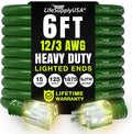 6ft Outdoor/Indoor Extension Cord 12/3 Gauge Extra Heavy Duty 3 Prong SJTW by LifeSupplyUSA