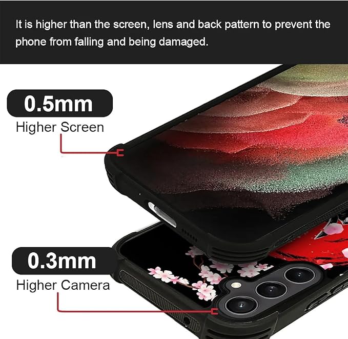 for Samsung Galaxy S23 FE Case, Sakura Japanese Samurai Pattern Graphic Design - Image 2