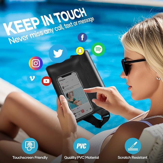 Waterproof Bag for Beach, Waterproof Pouch for Phone Passport Purse, Fanny - Image 7