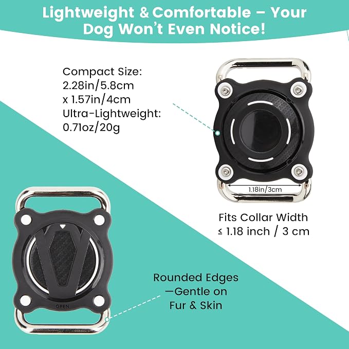 Waterproof Dog Collar Holder for Airtag – Dustproof, Ultra-Durable, Shockproof - Image 3
