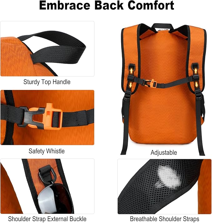 Nerlion Lightweight Foldable 35L Hiking Backpack Travel Backpack - Image 5