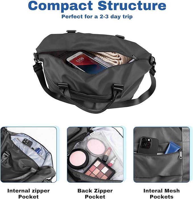 Weekender Duffel Bags for Women， Travel Totes Bag for Airplane Essentials - Image 5