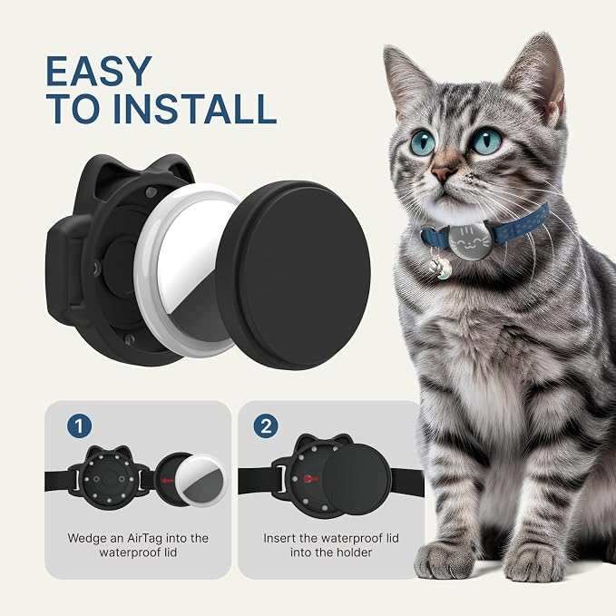 Waterproof Airtag 2nd & 1st Cat Collar, Breakaway Cat Airtag Collar - Image 8