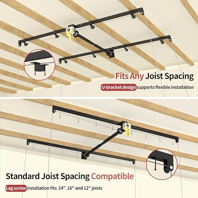 Garage Ceiling Storage Racks – 4x8 FT Overhead Garage Storage Rack - Image 5