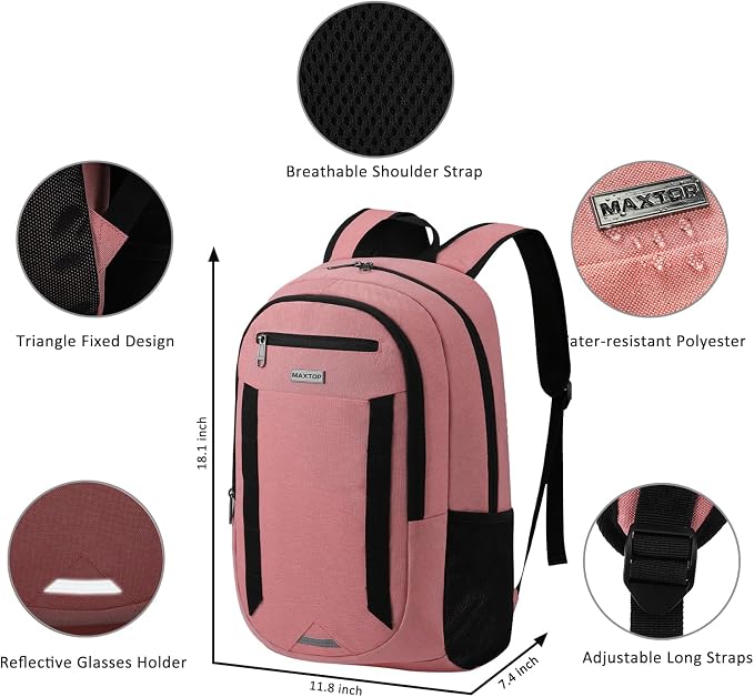 MAXTOP Travel Laptop Backpack Business Anti-theft Backpacks Water Resistant - Image 3