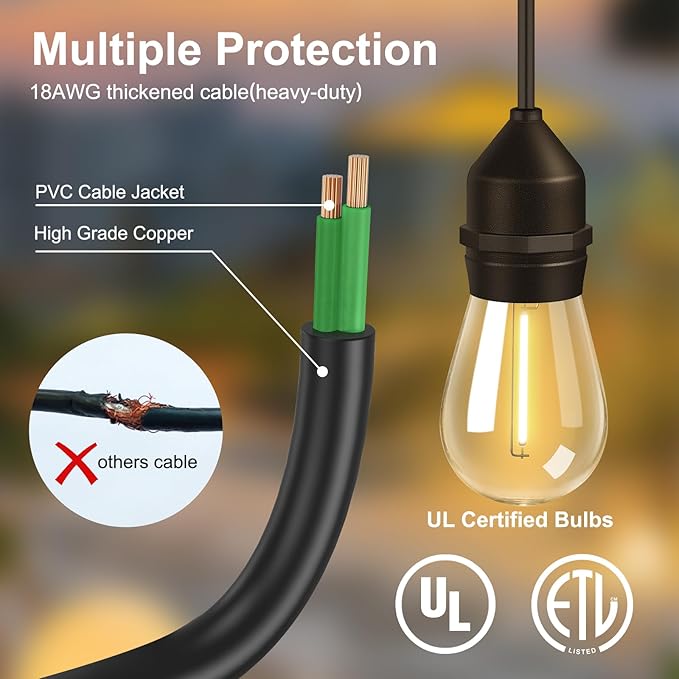 100FT Outdoor String Lights - Image 5