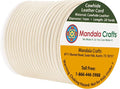 Mandala Crafts Round Genuine Cream Leather Cord by MandalaCrafts