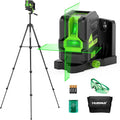 Huepar Laser Level with 60in Tripod, 1/13 High Accuracy Self Leveling Green by Huepar