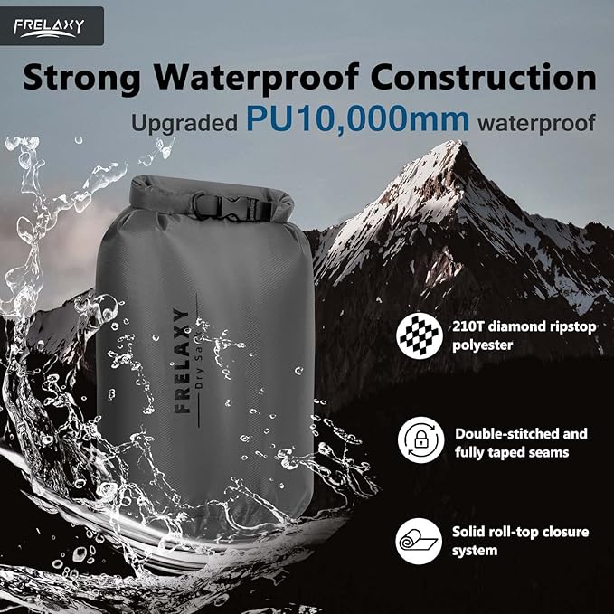 Frelaxy Waterproof Dry Bag 2 Pack/3 Pack, Lightweight Portable Dry Bags - Image 2