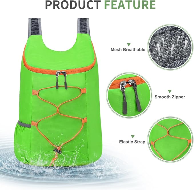 20L Hiking-Daypack Lightweight Foldable Travel Packable Backpack - Image 4