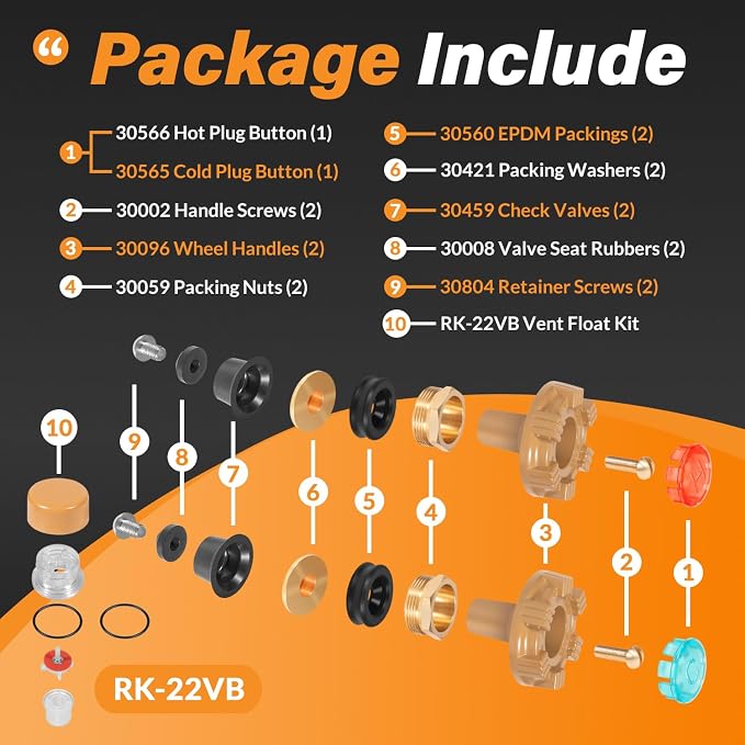 RK-22PRV Repair Kit Metal Handle Replacement - Image 4