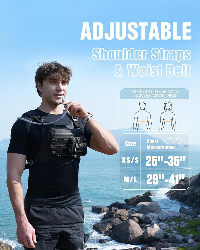 Zelvot Running Vest with 2L Water Bladder, Hydration Backpack, U.S. Original - Image 3