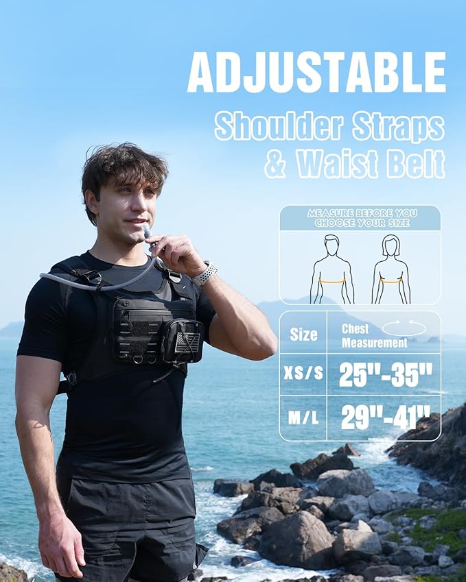 Zelvot Running Vest with 2L Water Bladder, Hydration Backpack, U.S. Original - Image 3