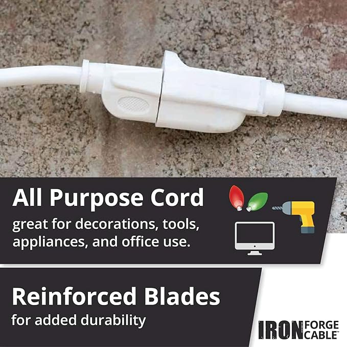 Iron Forge Cable Weatherproof 10 Ft Outdoor Extension Cord - Image 7