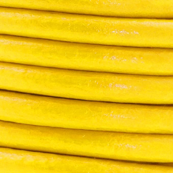 Mandala Crafts Round Genuine Yellow Leather Cord - Image 3
