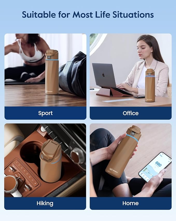 BOOST Smart Water Bottle that Reminds You to Drink, 24oz BPA-Free Stainless - Image 8