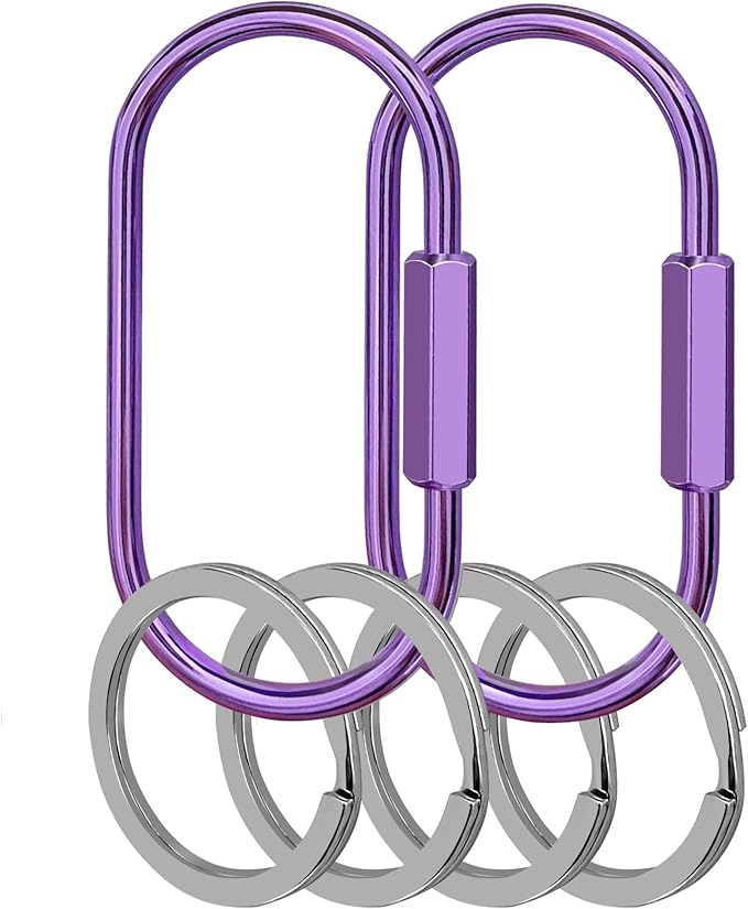 Key Chain, Brass Key Rings 2 Pack Screw Lock Key Organizer by Unknown
