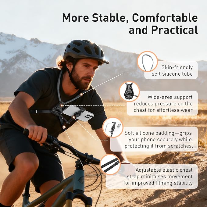 AMAZEAR Hands-Free Neck Mount for Phone & Action Camera - Image 2