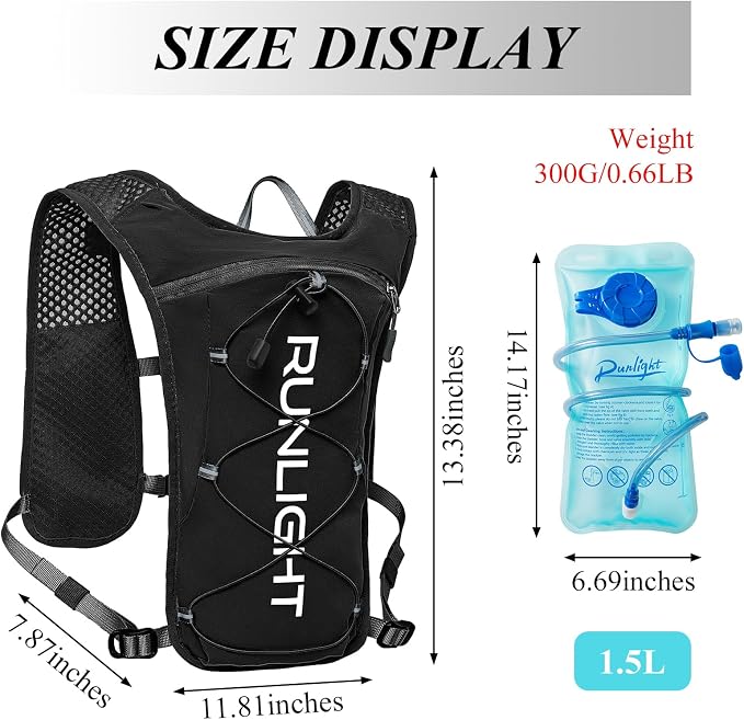 Runlight Running Vest for Women Men Lightweight Hydration Backpack Pack - Image 3