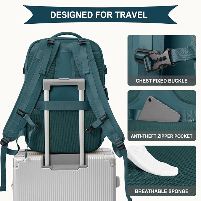 coowoz Large Travel Backpack For Women Men, Carry On Backpack, Hiking Backpack - Image 7
