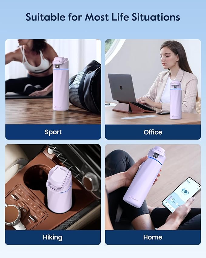BOOST Smart Water Bottle that Reminds You to Drink, 24oz BPA-Free Stainless - Image 8