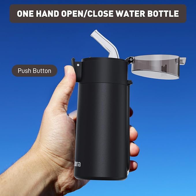 5oz Small Water Bottles with Straw, Mini Water Bottle with One-Hand Open Design - Image 5
