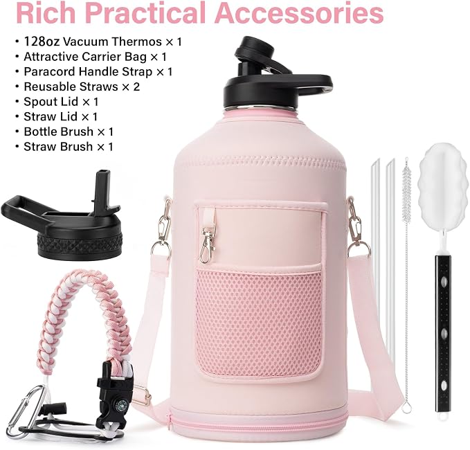 DYSANKY 1 Gallon Water Bottle Insulated | Thickened Stainless Steel Vacuum - Image 2